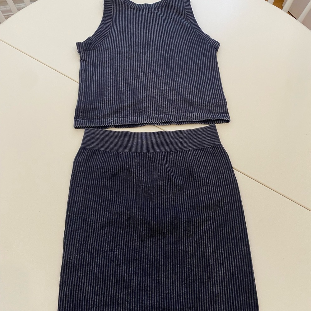 Ribbed Skirt + Tank Set!!